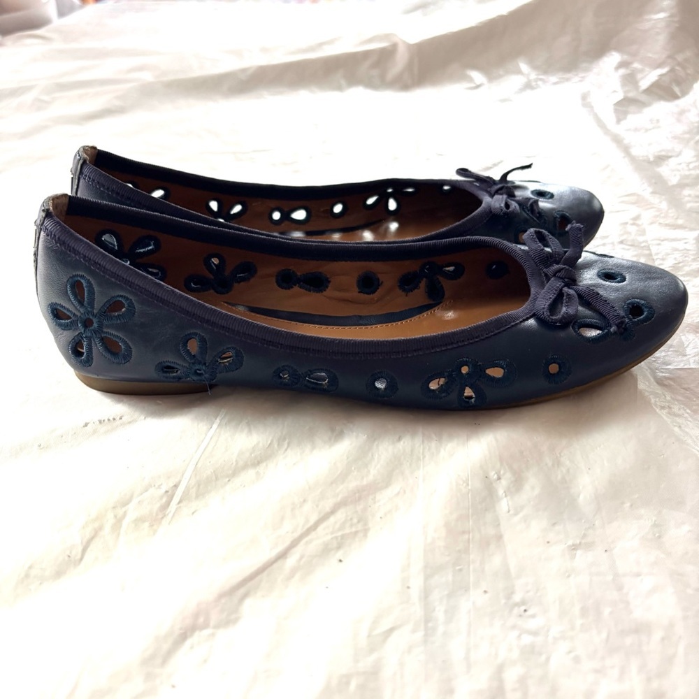 Sperry Luna Navy Blue Flats SZ 7 M Worn